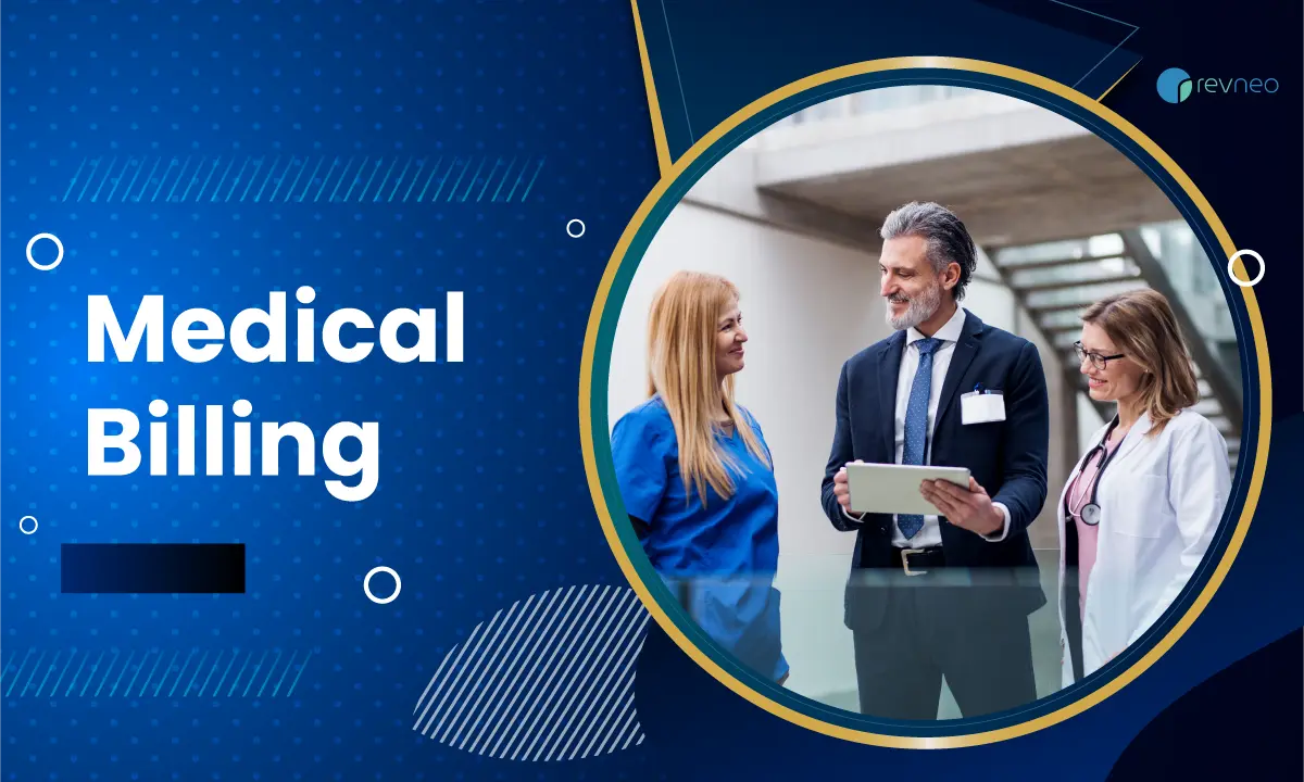 Doctors and staff working on medical billing system